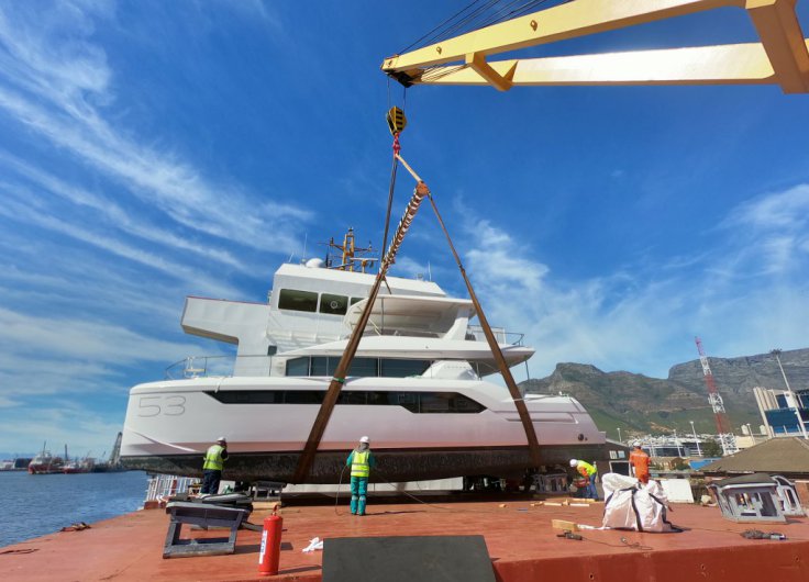 MV Tema loading Yachts for Europe